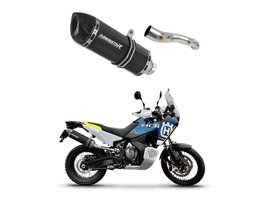 Cenová Bomba Laděný výfuk Dominator Husqvarna NORDEN 901 2022 - 2024 tlumič výfuku HP1 BLACK + dB killer