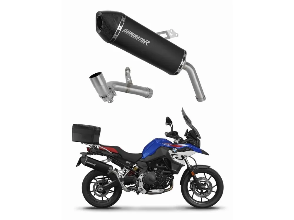 Laděný výfuk Dominator BMW F800GS 2024 Střední trubka + tlumič výfuku HP7 BLACK + dB killer Nejlepší Volba
