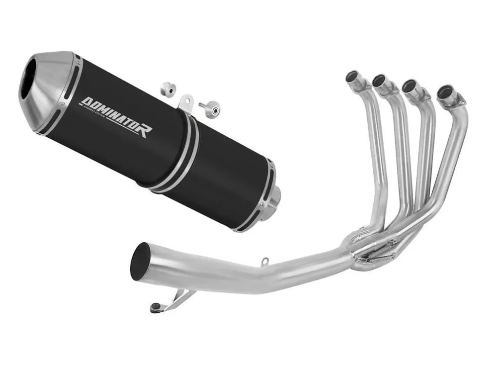 Laděný výfuk Dominator Suzuki GSX 1250 FA 2010 - 2016 Kompletní výfukový systém Collector OVR BLACK + tlumič výfuku dB killer Akční Nabídka