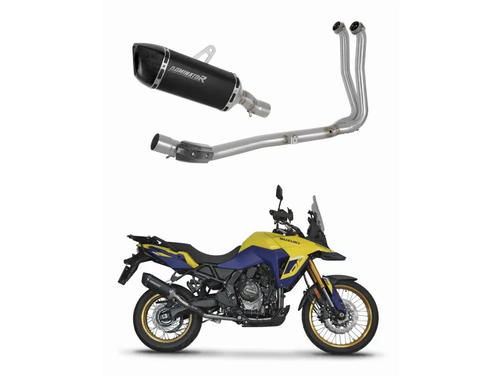 Nakupujte Hned Laděný výfuk Dominator Suzuki V-Strom 800 / DE 2023 - 2024 Kompletní systém Sběrač výfuku HP6 BLACK + tlumič výfuku dB killer