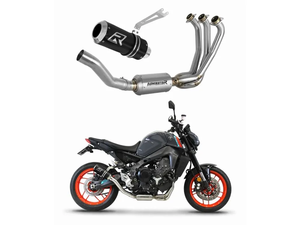 Laděný výfuk Dominator Yamaha MT 09 2021 - 2023 EX Kompletní systém Výfukové potrubí GP BLACK + dB killer medium Ihned K Objednání