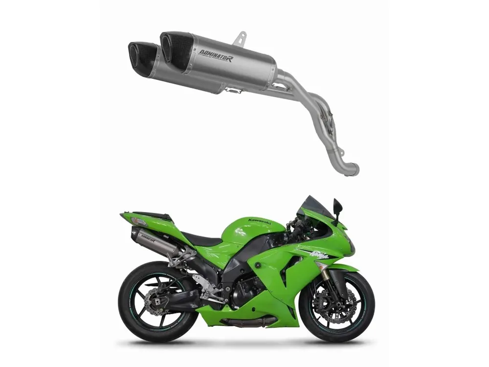Must-Have Laděný výfuk Dominator Kawasaki ZX10R 2006 - 2007 výfuk HP6 titanový tlumič + dB killer