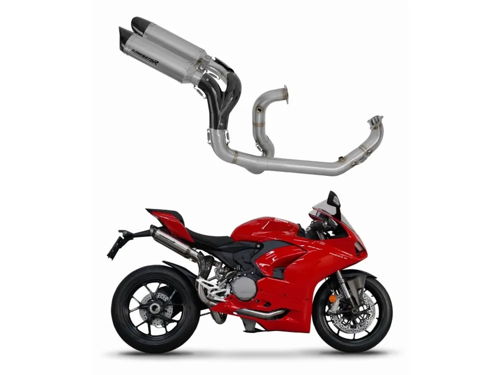 Laděný výfuk Dominator Ducati Panigale V2 2020 - 2023 Kompletní systém Výfukové potrubí HP8 titanový tlumič + dB killer Sezónní Sleva