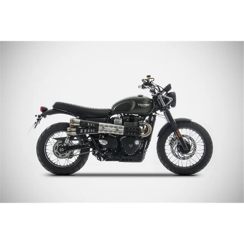Zard CONICAL-BLACK SS RACING SLIP-ONS TRIUMPH STREET SCRAMBLER /SCRAMBLER 900 17 - 23 Autentický