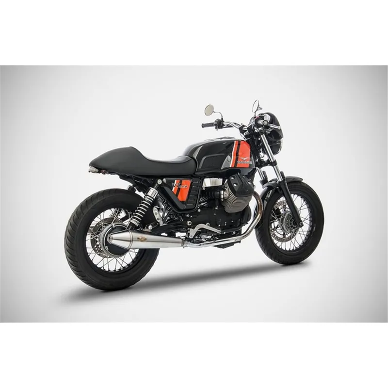 Zard CONICAL-BLACK SS RACING SLIP-ONS MOTO GUZZI V7 CAFE CLASSIC / STONE - V7II STONE 08 - 17 Top Prodej