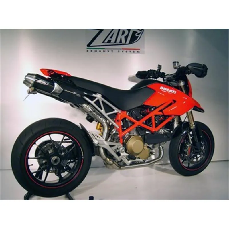Horká Nabídka Zard TOP GUN-SS RACING SLIP-ON WITH CARBON SLEEVES DUCATI HYPERMOTARD 1100 EVO 07 - 12