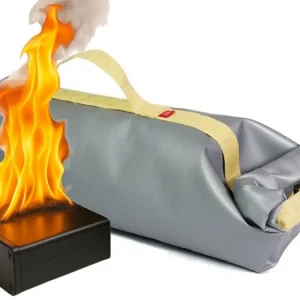 Akční Cena Nehořlavá taška/obal na baterii elektrokola – ochrana při přepravě a skladování (37 cm obvod, 50 cm