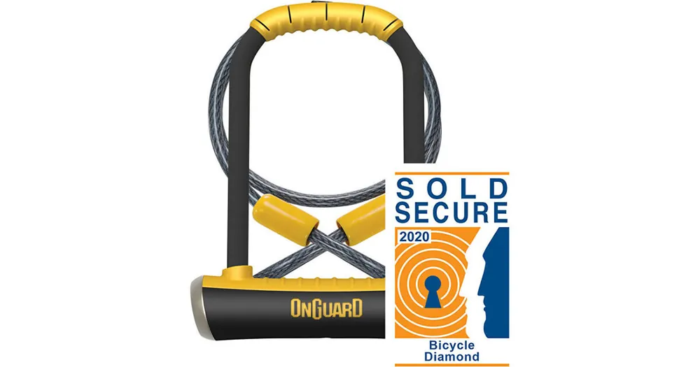 Obl.zámek Onguard Pitbulll DT 8005 115x230mm, R14mm,cr, lanko a držák Přímo Od Výrobce