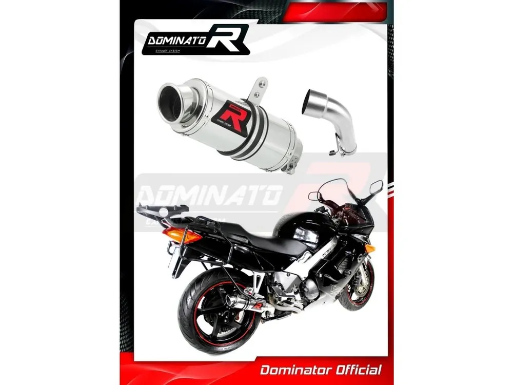 Laděný výfuk DOMINATOR Honda VFR800 98-01 KULATÁ KONCOVKA KRÁTKÁ GP1 Akce