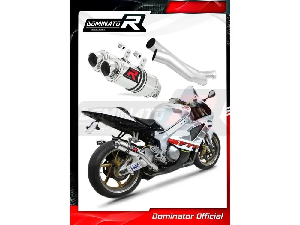 Poslední Šance Laděný výfuk DOMINATOR Honda VTR 1000 SP1 00-01 KULATÉ KONCOVKY KRÁTKÉ GP1