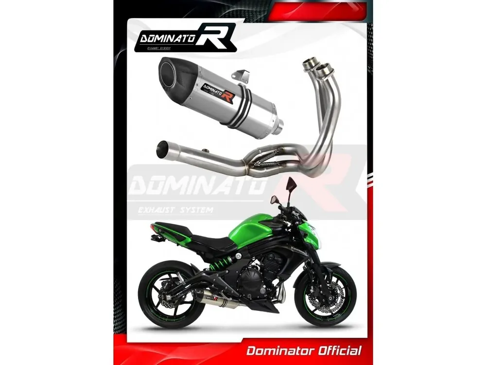 Laděný výfuk DOMINATOR Kawasaki ER6 N / F 650 12-16 KOMPLET SYSTEM SVODY KONCOVKA HP5 Ověřený