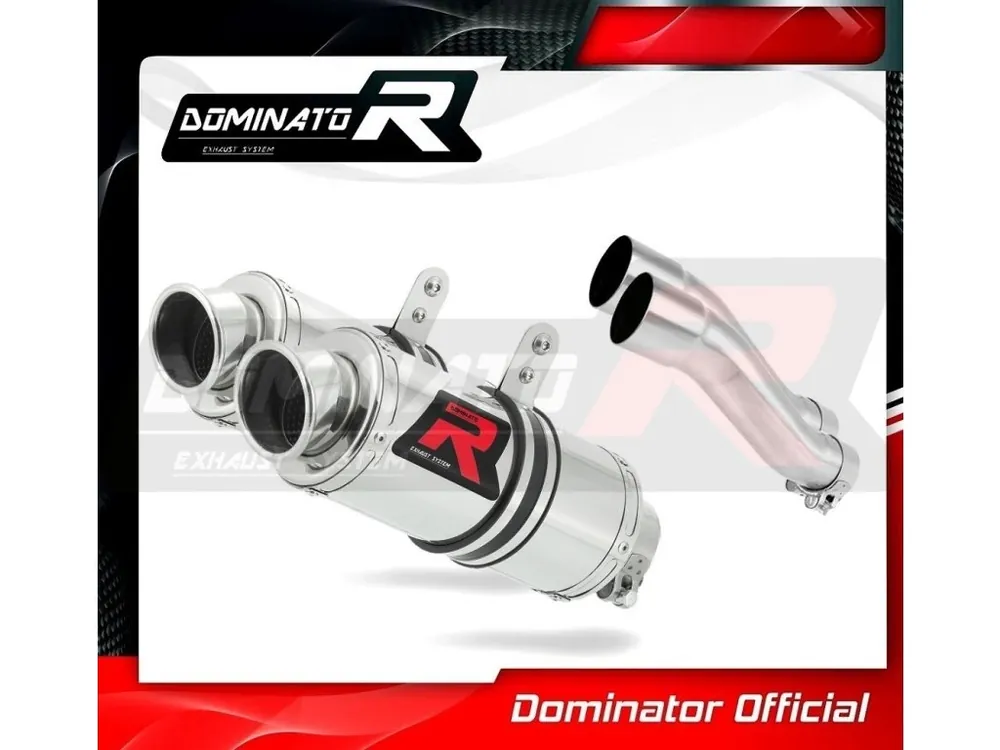 Laděný výfuk DOMINATOR Kawasaki GPZ500 87-03 KULATÉ KONCOVKY KRÁTKÉ GP1 Ověřený