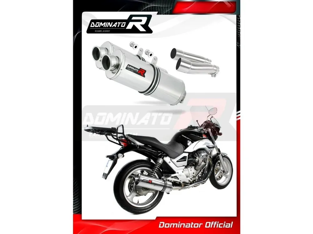 Výhodná Nabídka Laděný výfuk DOMINATOR MOTO GUZZI BREVA IE 750 OVÁLNÉ KONCOVKY