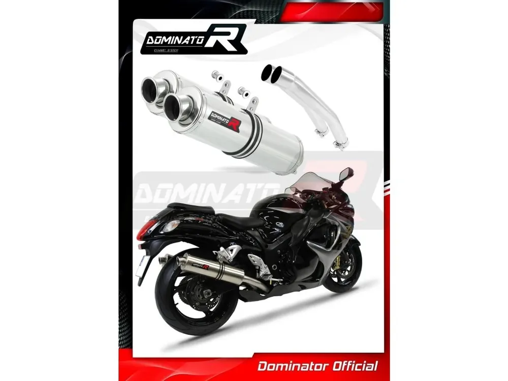 Laděný výfuk DOMINATOR SUZUKI GSXR 1300 HAYABUSA 08-18 KULATÉ KONCOVKY STANDART Ověřený