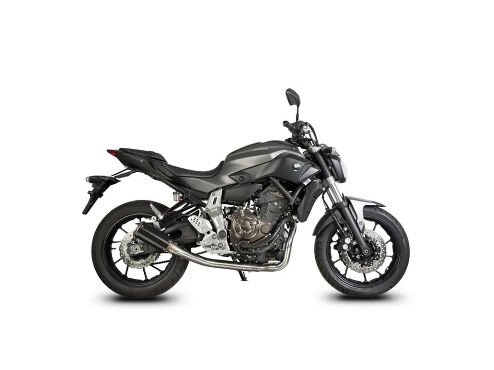 Expresní Doručení Laděný výfuk SPEEDPRO COBRA Full Systém Svody + koncovka SP1 carbon high Yamaha MT-07 + Tracer 2013-2016