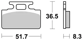 SBS Brzdové destičky 110HF Originální