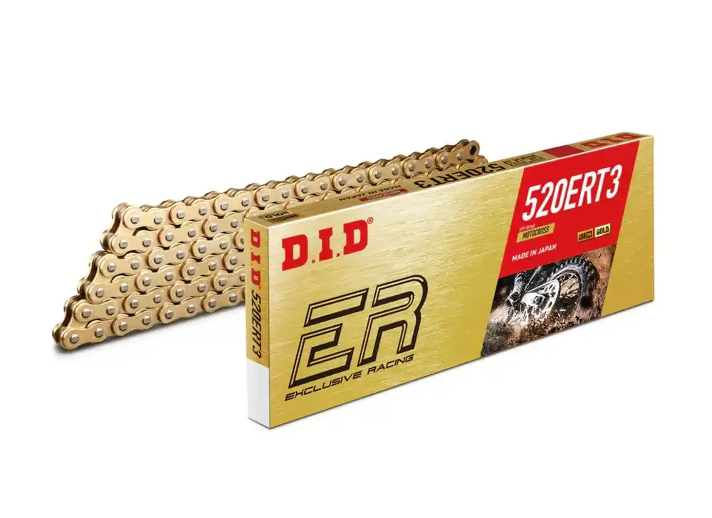 Nízká Cena Motokrosový řetěz D.I.D Chain 520ER-T3 SDH 116 článků Zlatá/Zlatá