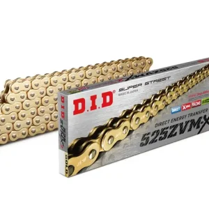 ZVM-X série X-Kroužkový řetěz D.I.D Chain 525ZVM-X2 112 článků Zlatá/Zlatá Omezená Nabídka