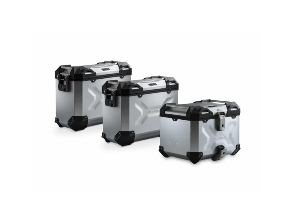 SW Motech Adventure sada stříbrných kufrů + držáku F750/850GS 18- pro plastová madla Akční Cena